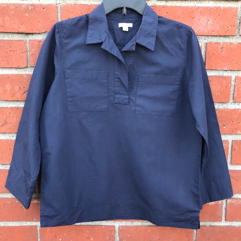 Gap Navy blue collar shirt